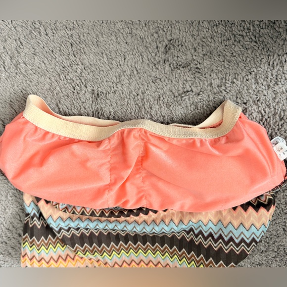 MISSONI CHEVRON PRINTED TUBE TANKINI BATHING SUIT TOP - Picture 3 of 5